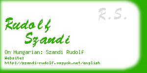 rudolf szandi business card